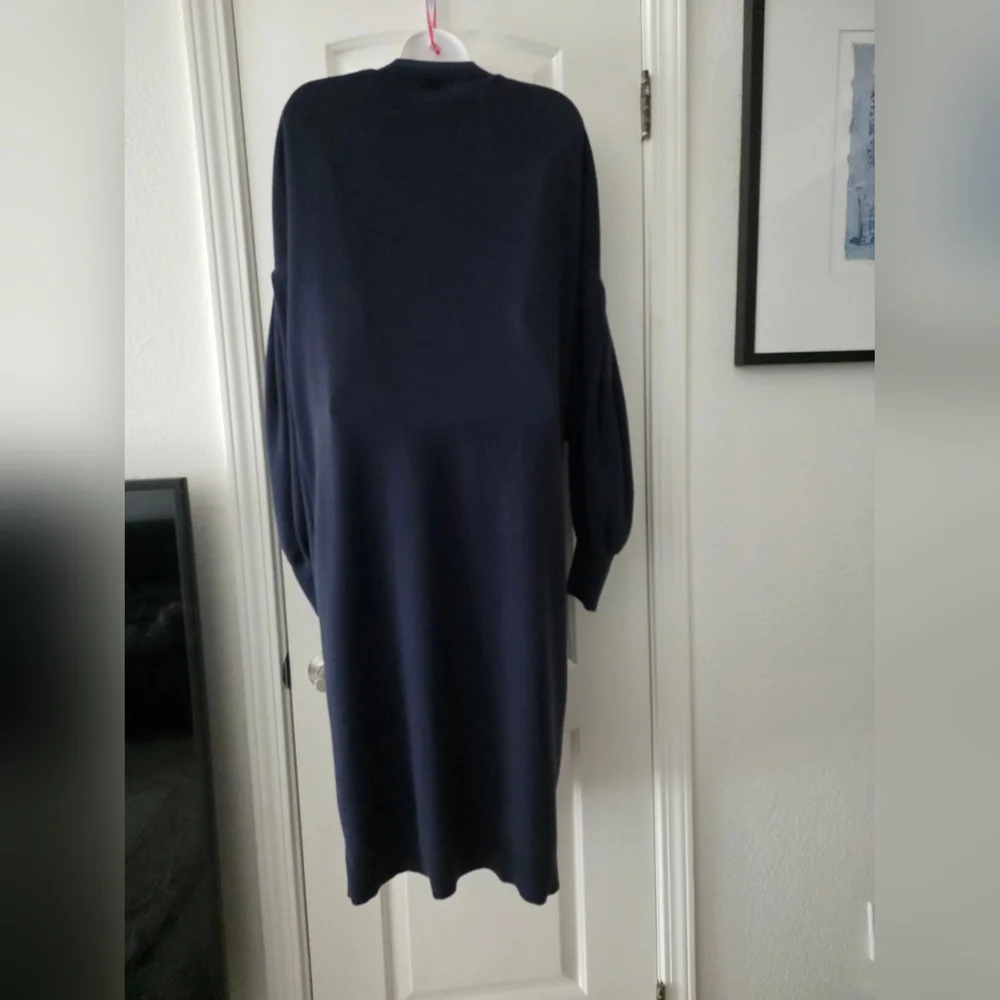 TIBI Wool Blend Navy Blue Button Down Long Cardigan Size M. - Picture 7 of 14